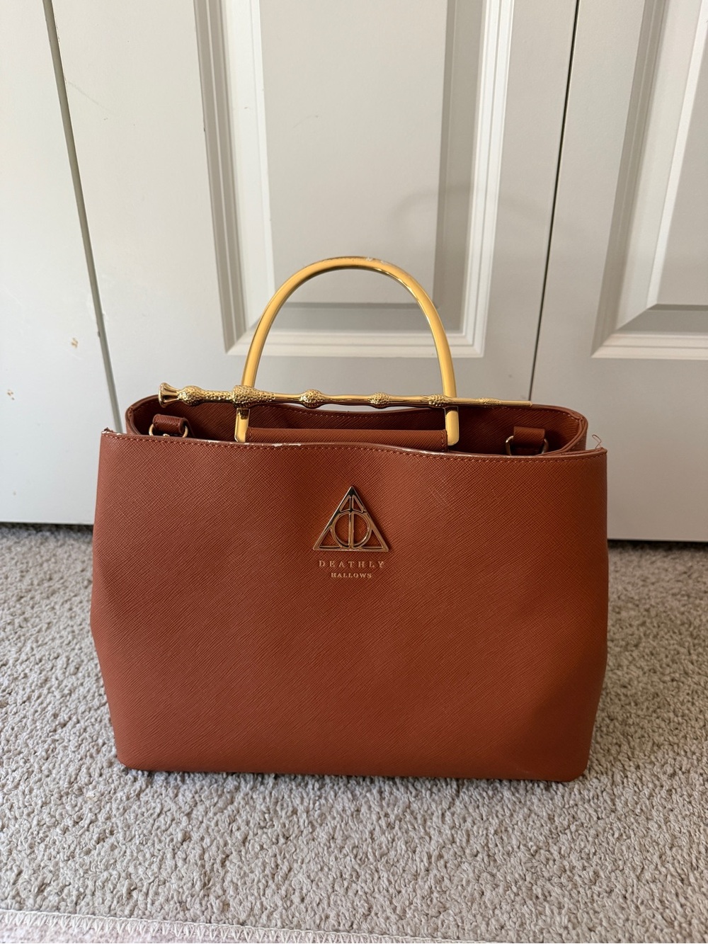 Loungefly harry potter deathly hallows bag in tan